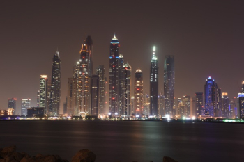 Illuminated City at Night
