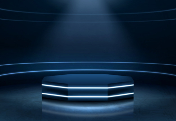 Illuminated fashion show podium realistic vector Free Vector Illuminated fashion show podium realistic vector Free Vector
