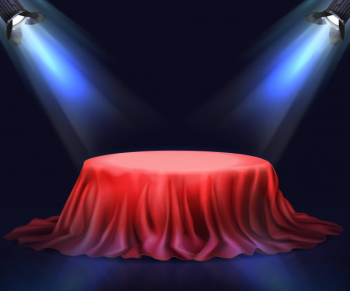 Illuminated in darkness podium realistic vector Free Vector Illuminated in darkness podium realistic vector Free Vector