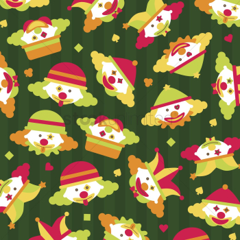 Illustrated clowns background design