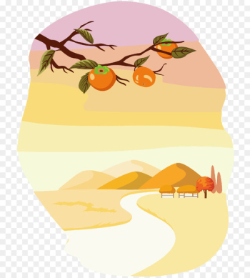Illustration Autumn Japanese Persimmon Season Image - autumn Illustration Autumn Japanese Persimmon Season Image - autumn