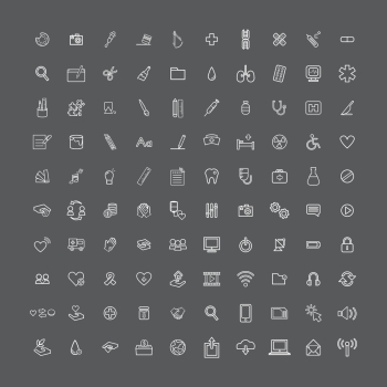 Illustration mixed icons set Illustration mixed icons set