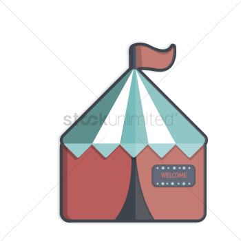 Illustration of a circus tent Illustration of a circus tent