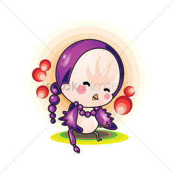 Illustration of a cute cartoon character Illustration of a cute cartoon character