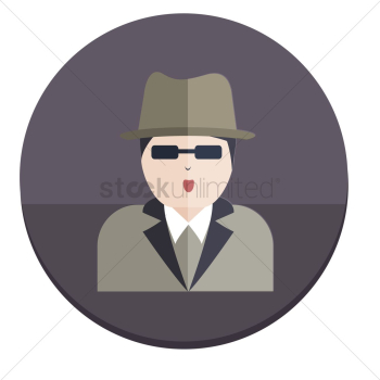Illustration of a detective Illustration of a detective