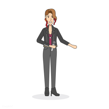 Illustration of a female rock artist | Free stock vector - 399504