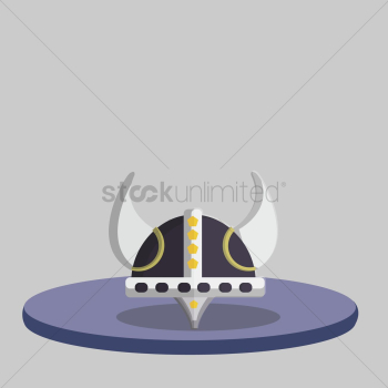 Illustration of a horned helmet