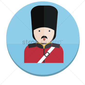 Illustration of a london guard Illustration of a london guard