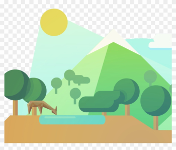 Illustration Of A Nature Scenery - Landscape Illustration Of A Nature Scenery - Landscape