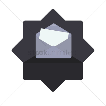 Illustration of an envelope and letter Illustration of an envelope and letter