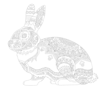 Illustration of animal adult coloring page Illustration of animal adult coloring page