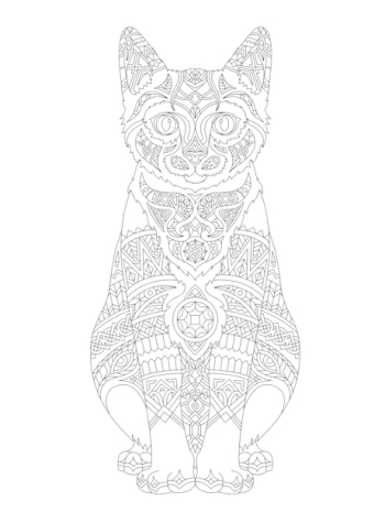 Illustration of animal adult coloring page Illustration of animal adult coloring page