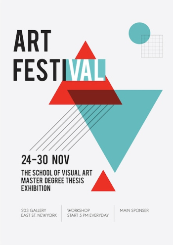 Illustration of art exhibition poster Illustration of art exhibition poster