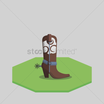Illustration of cowboy boot Illustration of cowboy boot