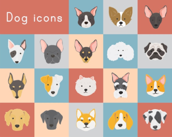 Illustration of dogs collection Illustration of dogs collection