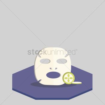 Illustration of facial mask Illustration of facial mask