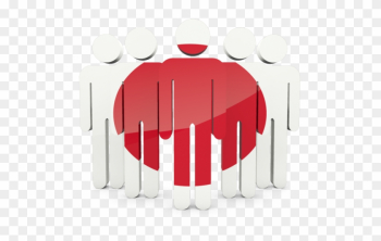 Illustration Of Flag Of Japan - Japan People Icon Illustration Of Flag Of Japan - Japan People Icon