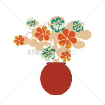 Illustration of flowers in a vase Illustration of flowers in a vase