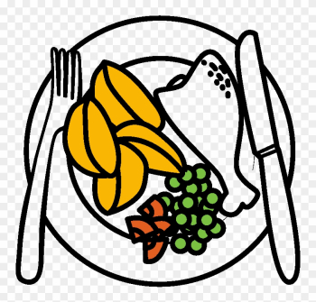 Illustration Of Food On A Plate - Food Illustration Of Food On A Plate - Food