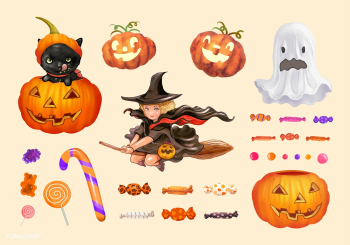 Illustration of Halloween themed icons vector | Free stock vector - 486554 Illustration of Halloween themed icons vector | Free stock vector - 486554