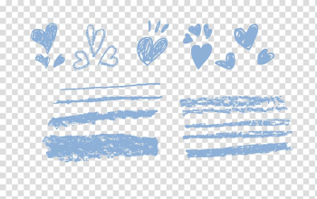 Illustration of hearts, Euclidean Sidewalk chalk Line, chalk strokes transparent background PNG clipart