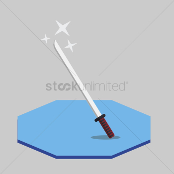 Illustration of katana Illustration of katana