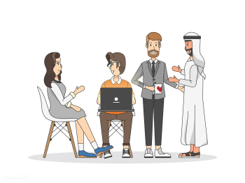 Illustration of people having a meeting | Free stock vector - 399493 Illustration of people having a meeting | Free stock vector - 399493