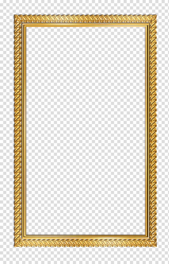 Illustration of rectangular gold frame, frame, Frame transparent background PNG clipart