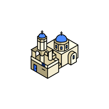 Illustration of Santorini Greece Illustration of Santorini Greece
