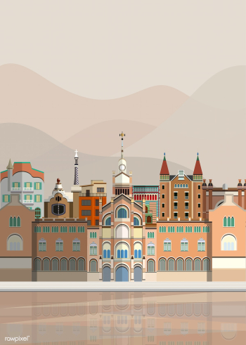 Illustration of Spanish landmarks | Free stock vector - 393661