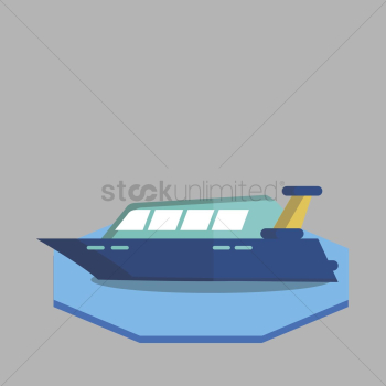 Illustration of water sports boat Illustration of water sports boat