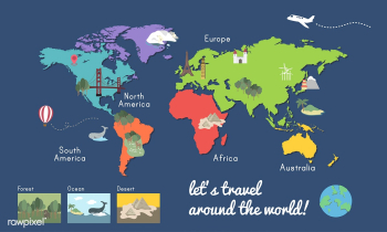 Illustration of world map isolated | Free stock vector - 390587 Illustration of world map isolated | Free stock vector - 390587