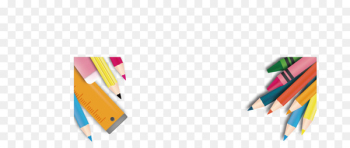 Illustration - School supplies color banner Illustration - School supplies color banner