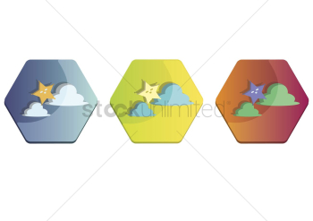 Illustration set of a star in the sky Illustration set of a star in the sky