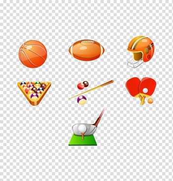 Illustration Sports equipment , Ball color emulation transparent background PNG clipart