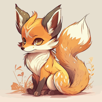 Illustration vector of a cute fox Illustration vector of a cute fox