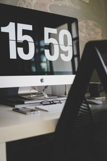 iMac on table iMac on table
