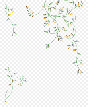 Image Design Green Flower Drawing - flower vines 