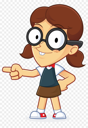 Image For Free Girl Geek Pointing People High Resolution - Girl Pointing Clip Art