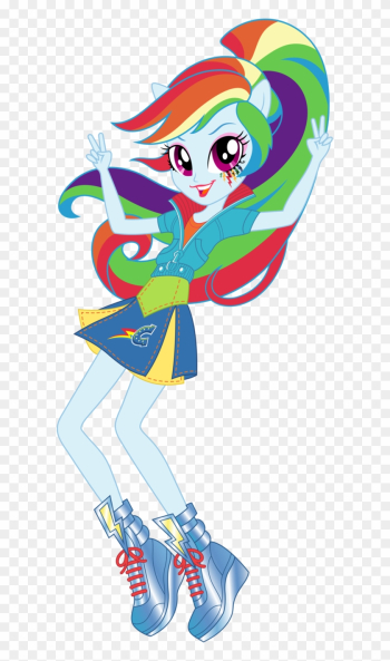 Image Of School Spirit Clip Art Medium Size - Rainbow Dash Equestria Girl Friendship Games