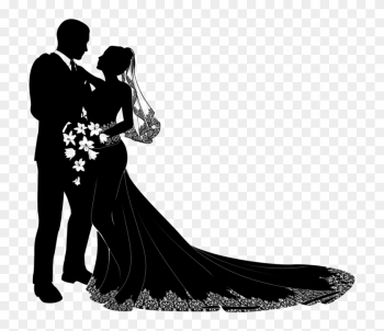 Image Of Wedding Clipart - Bride And Groom Vector