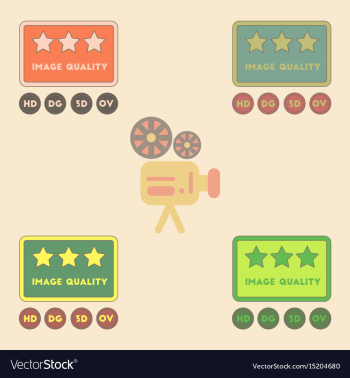 Image quality with stars vector image Image quality with stars vector image