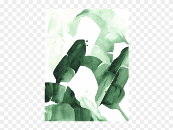 Image Result For Banana Leaf Png - Tropical Leaf Watercolor Png