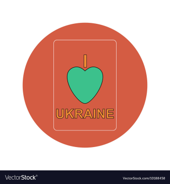 In flat design of Love Ukraine vector image In flat design of Love Ukraine vector image