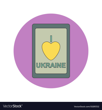 In flat design of Love Ukraine vector image In flat design of Love Ukraine vector image