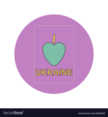In flat design of Love Ukraine vector image In flat design of Love Ukraine vector image