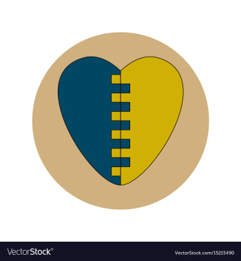 In flat design of love ukraine vector image In flat design of love ukraine vector image