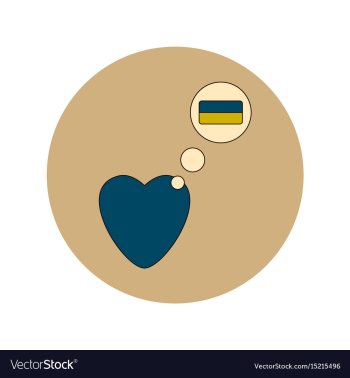 In flat design of love ukraine vector image In flat design of love ukraine vector image