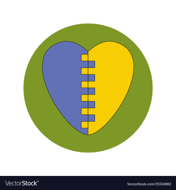 In flat design of love ukraine vector image In flat design of love ukraine vector image