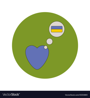 In flat design of love ukraine vector image In flat design of love ukraine vector image